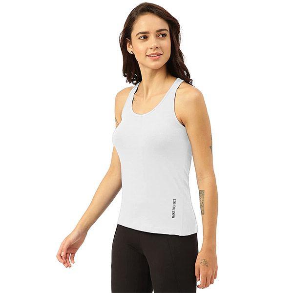 White Customized Women Tank Top