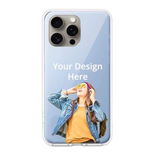 Transparent Customized Soft Back Cover for Apple iPhone 15 Pro Max